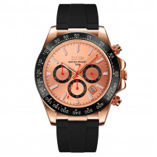 Чоловічий наручний годинник Skmei 9275RGRG Rose Gold з хронографом та календарем