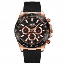 Чоловічий годинник Skmei 9275RGBK Rose Gold-Black з хронографом та календарем