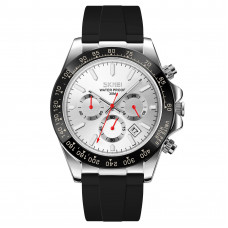Чоловічий наручний годинник Skmei 9275SISI Silver-Silver з хронографом та календарем