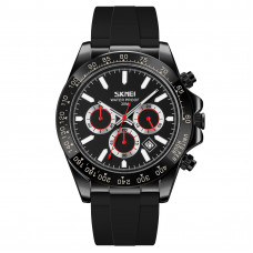 Чоловічий годинник Skmei 9275BKBK Black-Black з хронографом та календарем, чорний корпус