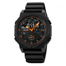 Чоловічий спортивний годинник Skmei 2355BKOG Black-Orange з комбінованим циферблатом та підсвічуванням Чоловічий спортивний годинник Skmei 2355BKOG Black-Orange з комбінованим циферблатом та підсвічуванням