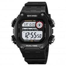 Чоловічий спортивний годинник Skmei 2126BKWT Black-White з електронним циферблатом та підсвічуванням Чоловічий спортивний годинник Skmei 2126BKWT Black-White з електронним циферблатом та підсвічуванням