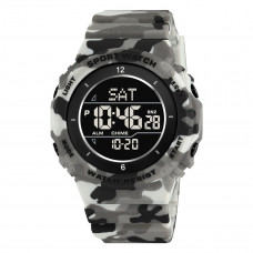 Чоловічий спортивний годинник Skmei 2400CMGY Camo Grey з електронним циферблатом та камуфляжним дизайном Чоловічий спортивний годинник Skmei 2400CMGY Camo Grey з електронним циферблатом та камуфляжним дизайном