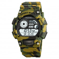 Чоловічий спортивний годинник Skmei 2403CMGN Camo Green з електронним циферблатом та захистом 5 ATM Чоловічий спортивний годинник Skmei 2403CMGN Camo Green з електронним циферблатом та захистом 5 ATM
