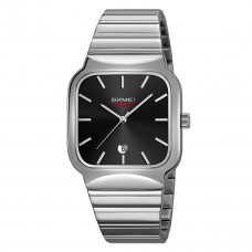 Чоловічий годинник Skmei 9361SIBK Silver-Black класичний з металевим браслетом та датою Чоловічий годинник Skmei 9361SIBK Silver-Black класичний з металевим браслетом та датою