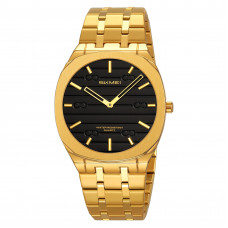 Чоловічий класичний годинник Skmei 9372GDBK Gold-Black з металевим браслетом та мінеральним склом Чоловічий класичний годинник Skmei 9372GDBK Gold-Black з металевим браслетом та мінеральним склом