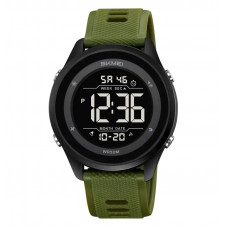 Чоловічий спортивний годинник Skmei 2498PAGBK Army Green-Black з електронним циферблатом та водозахистом 5 ATM