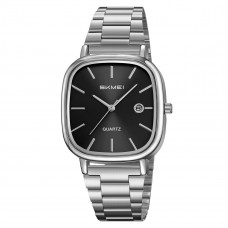 Чоловічий класичний годинник Skmei 2551SIBK Silver-Black з металевим браслетом та датою Чоловічий класичний годинник Skmei 2551SIBK Silver-Black з металевим браслетом та датою