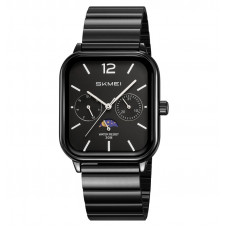 Чоловічий годинник Skmei 2509BKBK All Black з хронографом та календарем, металевий браслет