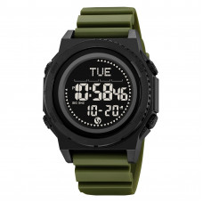 Чоловічий спортивний годинник Skmei 2626AG Army Green з компасом та крокоміром