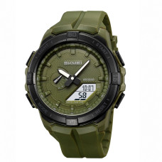 Чоловічий тактичний годинник Skmei 2583AG Army Green зі стрілково-електронним циферблатом