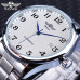 Чоловічий механічний годинник Winner 8023 Silver-White Steel з автопідзаводом та сталевим браслетом Чоловічий механічний годинник Winner 8023 Silver-White Steel з автопідзаводом та сталевим браслетом