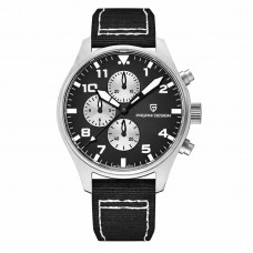 Чоловічий годинник Pagani Design PD-1703 Silver-Black з сапфіровим склом та хронографом SEIKO VK67 Чоловічий годинник Pagani Design PD-1703 Silver-Black з сапфіровим склом та хронографом SEIKO VK67