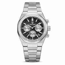 Чоловічий годинник Pagani Design PD-1707 Silver-Black з сапфіровим склом та хронографом SEIKO VK63 Чоловічий годинник Pagani Design PD-1707 Silver-Black з сапфіровим склом та хронографом SEIKO VK63
