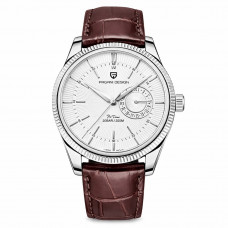 Чоловічий годинник Pagani Design PD-1689 Silver-White-Brown з сапфіровим склом та механізмом SEIKO VH65 Чоловічий годинник Pagani Design PD-1689 Silver-White-Brown з сапфіровим склом та механізмом SEIKO VH65