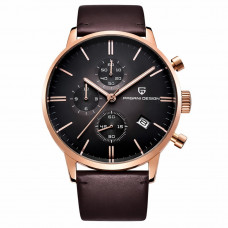 Чоловічий годинник Pagani Design PD-2720 Gold-Black-Brown з хронографом та механізмом SEIKO VK67 Чоловічий годинник Pagani Design PD-2720 Gold-Black-Brown з хронографом та механізмом SEIKO VK67