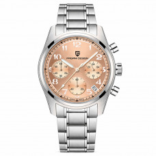 Чоловічий годинник Pagani Design PD-1773 Silver-Pink з сапфіровим склом та механізмом Seiko VK63 Чоловічий годинник Pagani Design PD-1773 Silver-Pink з сапфіровим склом та механізмом Seiko VK63