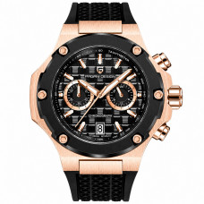 Чоловічий годинник Pagani Design PD-YS032 Rose Gold-Black з сапфіровим склом та хронографом SEIKO VK64 Чоловічий годинник Pagani Design PD-YS032 Rose Gold-Black з сапфіровим склом та хронографом SEIKO VK64