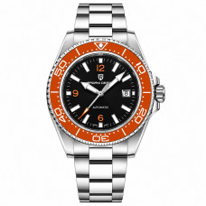 Чоловічий механічний годинник Pagani Design PD-YS034 Silver-Orange-Black Steel з сапфіровим склом Чоловічий механічний годинник Pagani Design PD-YS034 Silver-Orange-Black Steel з сапфіровим склом