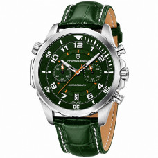 Чоловічий годинник Pagani Design PD-1811 Green-Silver з хронографом та сапфіровим склом Чоловічий годинник Pagani Design PD-1811 Green-Silver з хронографом та сапфіровим склом