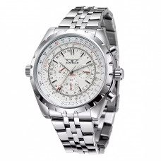 Чоловічий механічний годинник Jaragar 6905 Silver-White зі сталевим браслетом та автопідзаводом Чоловічий механічний годинник Jaragar 6905 Silver-White зі сталевим браслетом та автопідзаводом