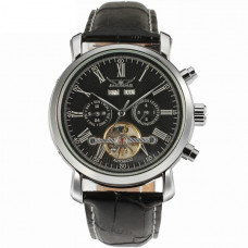 Чоловічий механічний годинник Jaragar A540 Silver-Black зі сріблястим корпусом та чорним циферблатом Чоловічий механічний годинник Jaragar A540 Silver-Black зі сріблястим корпусом та чорним циферблатом
