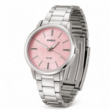 Жіночий годинник Casio LTP-1303D-4A з рожевим циферблатом та сталевим браслетом Жіночий годинник Casio LTP-1303D-4A з рожевим циферблатом та сталевим браслетом