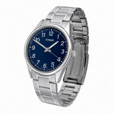 Чоловічий годинник Casio MTP-V005D-2B4 — Класична модель з синім циферблатом та сталевим браслетом Чоловічий годинник Casio MTP-V005D-2B4 — Класична модель з синім циферблатом та сталевим браслетом