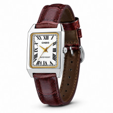 Жіночий годинник Casio LTP-V007L-7B2 — Класична модель з білим циферблатом та коричневим шкіряним ремінцем Жіночий годинник Casio LTP-V007L-7B2 — Класична модель з білим циферблатом та коричневим шкіряним ремінцем