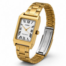 Жіночий годинник Casio LTP-V007G-9B у золотистому корпусі з прямокутним циферблатом Жіночий годинник Casio LTP-V007G-9B у золотистому корпусі з прямокутним циферблатом