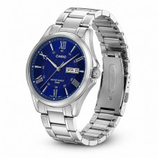 Чоловічий годинник Casio MTP-1384D-2A Classic — Сріблястий сталевий браслет та Синій циферблат Чоловічий годинник Casio MTP-1384D-2A Classic — Сріблястий сталевий браслет та Синій циферблат