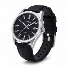 Чоловічий годинник Casio MTP-VD03L-1A Classic з чорним шкіряним ремінцем та мінеральним склом Чоловічий годинник Casio MTP-VD03L-1A Classic з чорним шкіряним ремінцем та мінеральним склом
