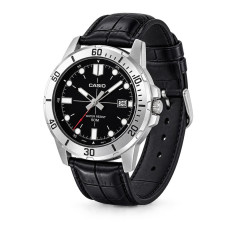 Чоловічий годинник Casio MTP-VD01L-1E з мінеральним склом та шкіряним ремінцем Чоловічий годинник Casio MTP-VD01L-1E з мінеральним склом та шкіряним ремінцем
