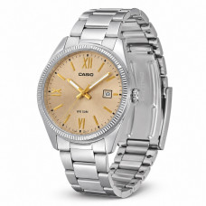Чоловічий годинник Casio MTP-1302DD-9A з бежевим циферблатом та металевим браслетом Чоловічий годинник Casio MTP-1302DD-9A з бежевим циферблатом та металевим браслетом