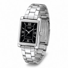 Жіночий годинник Casio LTP-1234DD-1A — класична модель зі сріблястим браслетом та чорним циферблатом Жіночий годинник Casio LTP-1234DD-1A — класична модель зі сріблястим браслетом та чорним циферблатом