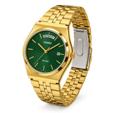 Чоловічий годинник Casio MTP-B146G-3A з зеленим циферблатом та золотистим браслетом Чоловічий годинник Casio MTP-B146G-3A з зеленим циферблатом та золотистим браслетом