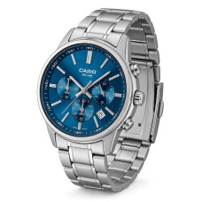 Чоловічий годинник Casio MTP-E515D-2A1 з хронографом та синім циферблатом Чоловічий годинник Casio MTP-E515D-2A1 з хронографом та синім циферблатом
