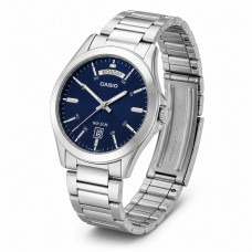 Чоловічий годинник Casio MTP-1370D-2A2 Classic з синім циферблатом та сталевим браслетом Чоловічий годинник Casio MTP-1370D-2A2 Classic з синім циферблатом та сталевим браслетом