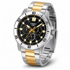 Чоловічий годинник Casio MTP-VD300SG-1E — класична модель з металевим браслетом та багатофункціональним циферблатом Чоловічий годинник Casio MTP-VD300SG-1E — класична модель з металевим браслетом та багатофункціональним циферблатом