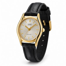 Жіночий годинник Casio LTP-1094Q-7A — класична модель зі шкіряним ремінцем та золотистим корпусом Жіночий годинник Casio LTP-1094Q-7A — класична модель зі шкіряним ремінцем та золотистим корпусом