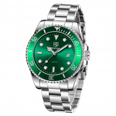 Чоловічий наручний годинник Benyar BY-5223 Silver-Green зі сталевим браслетом та зеленим циферблатом Чоловічий наручний годинник Benyar BY-5223 Silver-Green зі сталевим браслетом та зеленим циферблатом