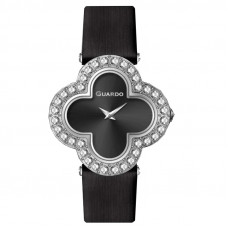 Жіночий годинник Guardo 012833-1 Silver-Black — класична модель з італійським дизайном та шкіряним ремінцем Жіночий годинник Guardo 012833-1 Silver-Black — класична модель з італійським дизайном та шкіряним ремінцем