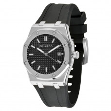 Чоловічий наручний годинник Guardo 012752-1 Silver-Black на каучуковому ремінці Чоловічий наручний годинник Guardo 012752-1 Silver-Black на каучуковому ремінці