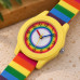 Дитячий годинник Better 003 Rainbow Yellow з різнокольоровим ремінцем та кварцовим механізмом Дитячий годинник Better 003 Rainbow Yellow з різнокольоровим ремінцем та кварцовим механізмом