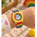Дитячий годинник Better 003 Rainbow Yellow з різнокольоровим ремінцем та кварцовим механізмом Дитячий годинник Better 003 Rainbow Yellow з різнокольоровим ремінцем та кварцовим механізмом