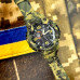 Тактичний чоловічий годинник Patriot 002CMGRUASI Тризуб срібло Зелений камуфляж з підсвічуванням Тактичний чоловічий годинник Patriot 002CMGRUASI Тризуб срібло Зелений камуфляж з підсвічуванням