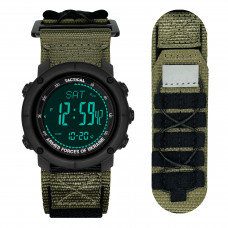 Тактичний годинник Awarder 036 Compass UA Nylon Pro Black-Army Green з електронним компасом та нейлоновим ремінцем Тактичний годинник Awarder 036 Compass UA Nylon Pro Black-Army Green з електронним компасом та нейлоновим ремінцем