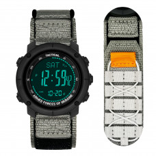 Чоловічий тактичний годинник Awarder 036 Compass UA Nylon Tactic Black-Grey з компасом та електронним циферблатом Чоловічий тактичний годинник Awarder 036 Compass UA Nylon Tactic Black-Grey з компасом та електронним циферблатом
