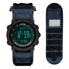 Чоловічий тактичний годинник Awarder 036 Compass UA Nylon Pro Blue з електронним компасом та синім ремінцем Чоловічий тактичний годинник Awarder 036 Compass UA Nylon Pro Blue з електронним компасом та синім ремінцем