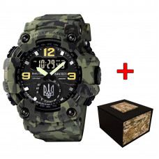Чоловічий годинник Awarder 004 Тризуб срібло Camo Green — тактичний водонепроникний 5 ATM Чоловічий годинник Awarder 004 Тризуб срібло Camo Green — тактичний водонепроникний 5 ATM